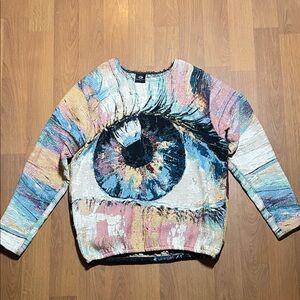 VisualEyes Sweater “Dreams of Threads” Graphic Pullover XL